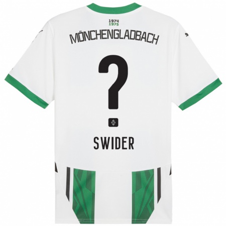 Kandiny Kinder Niklas Swider #0 Weiß Grün Heimtrikot Trikot 2024/25 T-Shirt