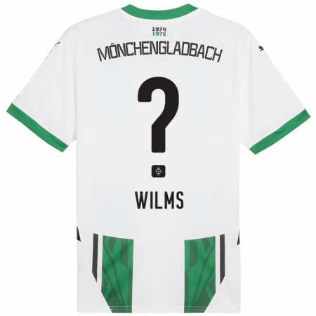 Kandiny Kinder Felix Wilms #0 Weiß Grün Heimtrikot Trikot 2024/25 T-Shirt