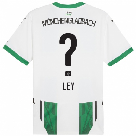 Kandiny Kinder Marlon Ley #0 Weiß Grün Heimtrikot Trikot 2024/25 T-Shirt