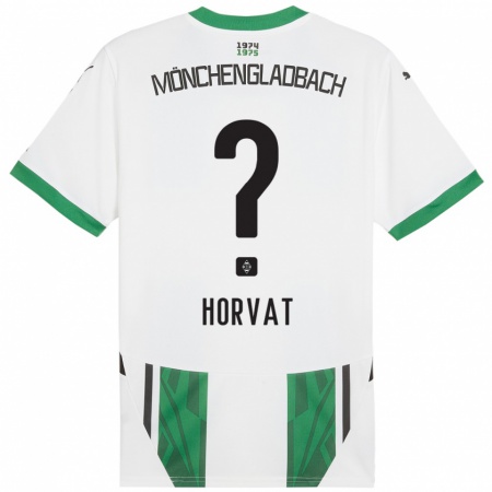 Kandiny Kinder Niko Horvat #0 Weiß Grün Heimtrikot Trikot 2024/25 T-Shirt