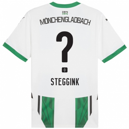 Kandiny Kinder Lennart Steggink #0 Weiß Grün Heimtrikot Trikot 2024/25 T-Shirt