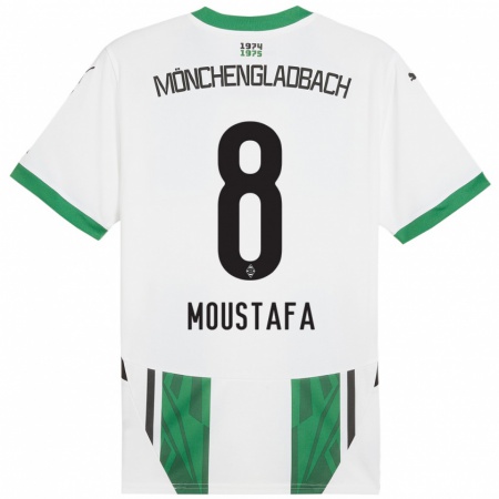 Kandiny Kinder Moustafa Moustafa #8 Weiß Grün Heimtrikot Trikot 2024/25 T-Shirt