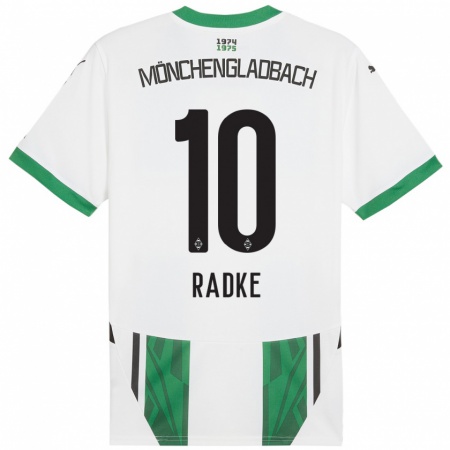 Kandiny Kinder Laura Radke #10 Weiß Grün Heimtrikot Trikot 2024/25 T-Shirt