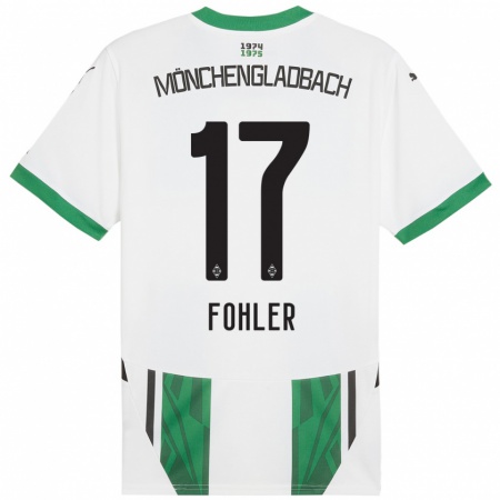 Kandiny Kinder Selma Fohler #17 Weiß Grün Heimtrikot Trikot 2024/25 T-Shirt