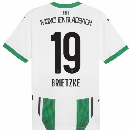 Kandiny Kinder Yvonne Brietzke #19 Weiß Grün Heimtrikot Trikot 2024/25 T-Shirt