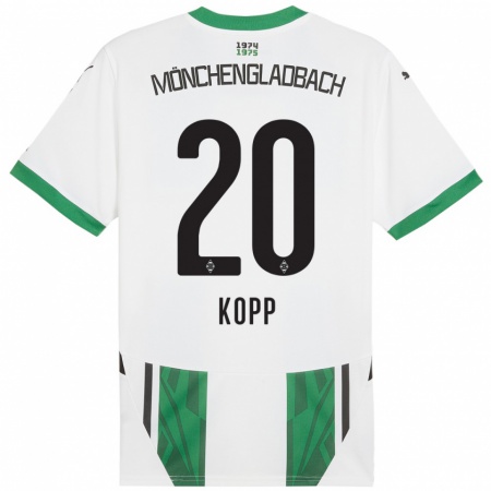 Kandiny Kinder Leonie Köpp #20 Weiß Grün Heimtrikot Trikot 2024/25 T-Shirt