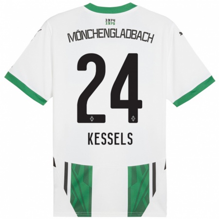 Kandiny Kinder Imke Kessels #24 Weiß Grün Heimtrikot Trikot 2024/25 T-Shirt