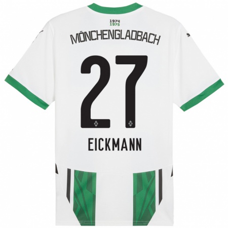 Kandiny Kinder Mia Eickmann #27 Weiß Grün Heimtrikot Trikot 2024/25 T-Shirt