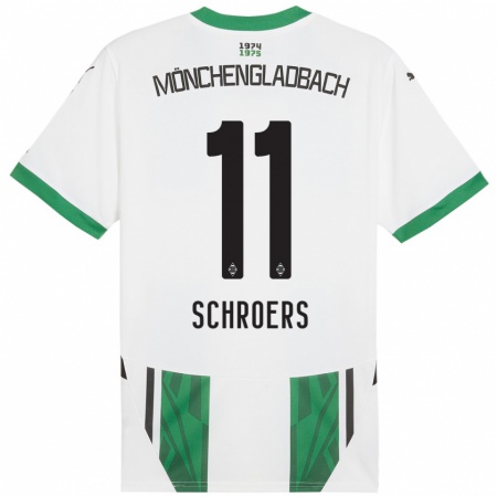 Kandiny Kinder Mika Schroers #11 Weiß Grün Heimtrikot Trikot 2024/25 T-Shirt