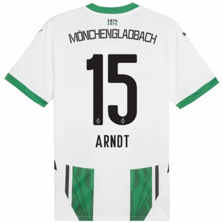 Kandiny Kinder Leo Arndt #15 Weiß Grün Heimtrikot Trikot 2024/25 T-Shirt