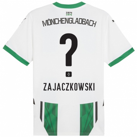 Kandiny Kinder Vincent Zajaczkowski #0 Weiß Grün Heimtrikot Trikot 2024/25 T-Shirt