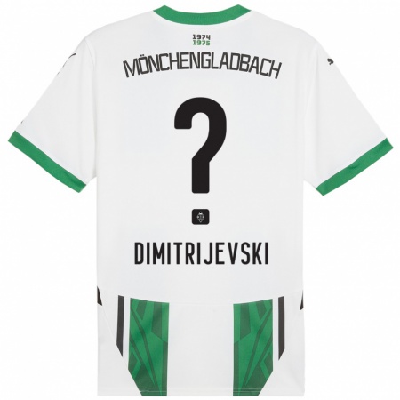 Kandiny Kinder Maximilian Dimitrijevski #0 Weiß Grün Heimtrikot Trikot 2024/25 T-Shirt