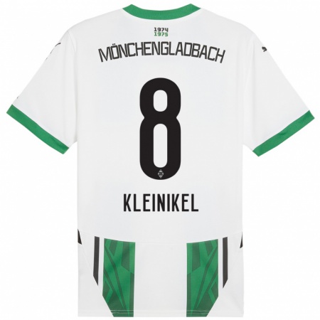 Kandiny Kinder Nadja Kleinikel #8 Weiß Grün Heimtrikot Trikot 2024/25 T-Shirt