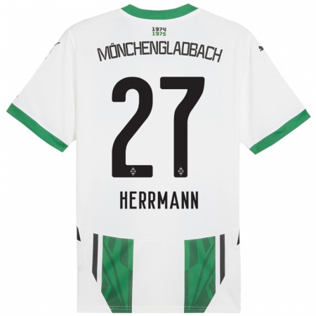 Kandiny Kinder Michelle Herrmann #27 Weiß Grün Heimtrikot Trikot 2024/25 T-Shirt