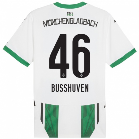 Kandiny Kinder Alina Busshuven #46 Weiß Grün Heimtrikot Trikot 2024/25 T-Shirt