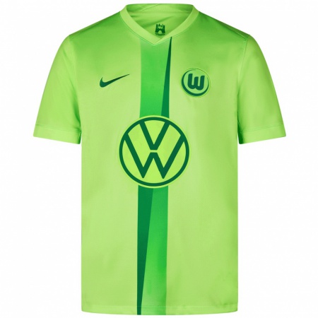 Kandiny Kinder Mathys Angély #22 Fluoreszierendes Grün Heimtrikot Trikot 2024/25 T-Shirt