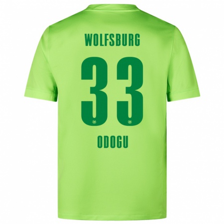 Kandiny Kinder David Odogu #33 Fluoreszierendes Grün Heimtrikot Trikot 2024/25 T-Shirt