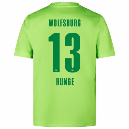 Kandiny Kinder Mads Runge #13 Fluoreszierendes Grün Heimtrikot Trikot 2024/25 T-Shirt