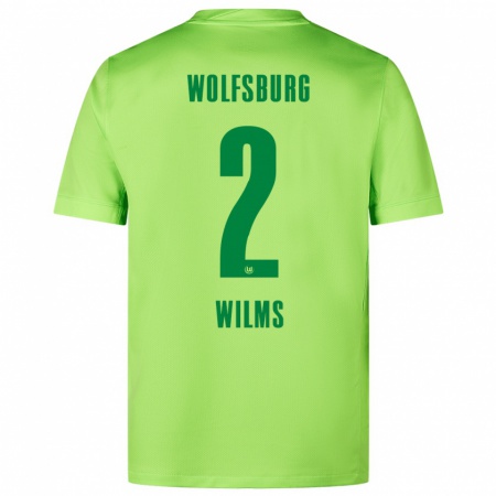 Kandiny Kinder Lynn Wilms #2 Fluoreszierendes Grün Heimtrikot Trikot 2024/25 T-Shirt