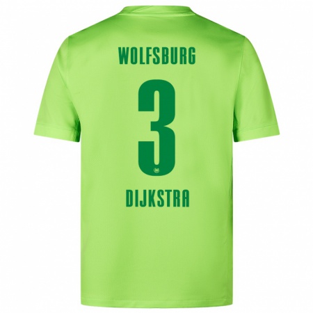 Kandiny Kinder Caitlin Dijkstra #3 Fluoreszierendes Grün Heimtrikot Trikot 2024/25 T-Shirt