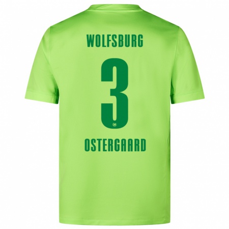 Kandiny Kinder Christian Östergaard #3 Fluoreszierendes Grün Heimtrikot Trikot 2024/25 T-Shirt