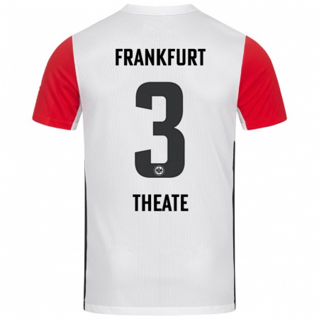 Kandiny Kinder Arthur Theate #3 Weiß Rot Heimtrikot Trikot 2024/25 T-Shirt