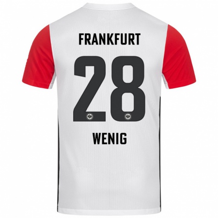 Kandiny Kinder Marcel Wenig #28 Weiß Rot Heimtrikot Trikot 2024/25 T-Shirt