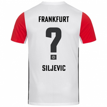 Kandiny Kinder Amil Siljevic #0 Weiß Rot Heimtrikot Trikot 2024/25 T-Shirt