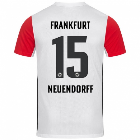 Kandiny Kinder Nilo Neuendorff #15 Weiß Rot Heimtrikot Trikot 2024/25 T-Shirt