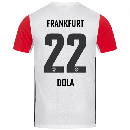 Kandiny Kinder Igor Dola #22 Weiß Rot Heimtrikot Trikot 2024/25 T-Shirt