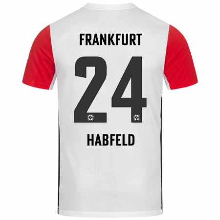 Kandiny Kinder Josef Haßfeld #24 Weiß Rot Heimtrikot Trikot 2024/25 T-Shirt