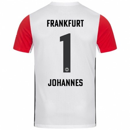 Kandiny Kinder Stina Johannes #1 Weiß Rot Heimtrikot Trikot 2024/25 T-Shirt