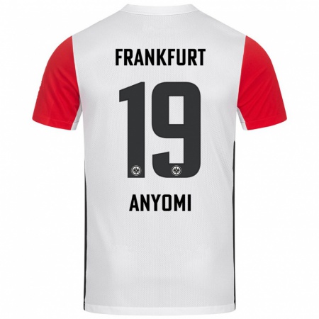 Kandiny Kinder Nicole Anyomi #19 Weiß Rot Heimtrikot Trikot 2024/25 T-Shirt