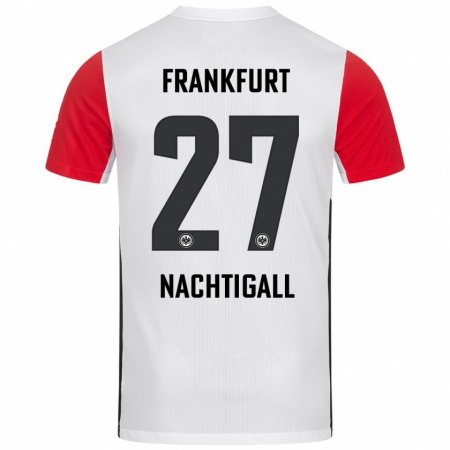 Kandiny Kinder Sophie Nachtigall #27 Weiß Rot Heimtrikot Trikot 2024/25 T-Shirt