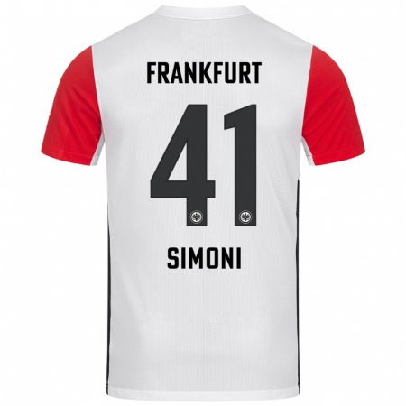 Kandiny Kinder Simon Simoni #41 Weiß Rot Heimtrikot Trikot 2024/25 T-Shirt