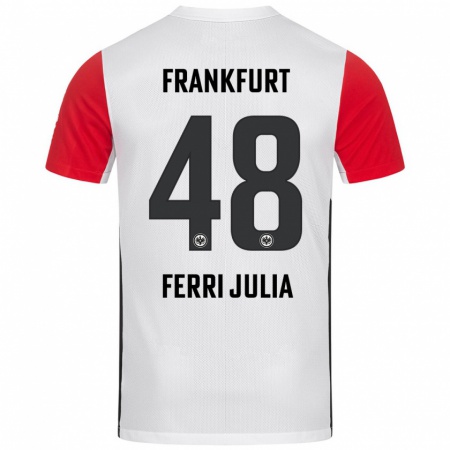 Kandiny Kinder Nacho Ferri #48 Weiß Rot Heimtrikot Trikot 2024/25 T-Shirt