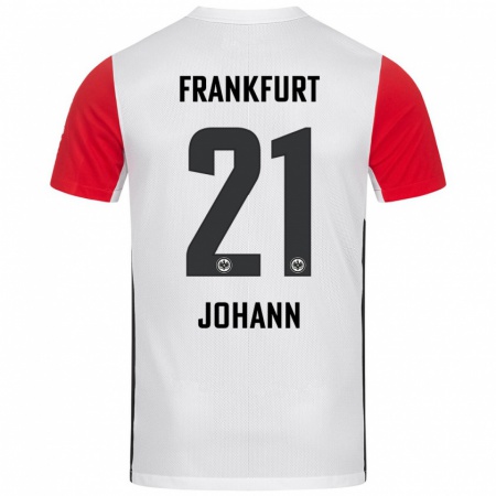 Kandiny Kinder Hannah Johann #21 Weiß Rot Heimtrikot Trikot 2024/25 T-Shirt