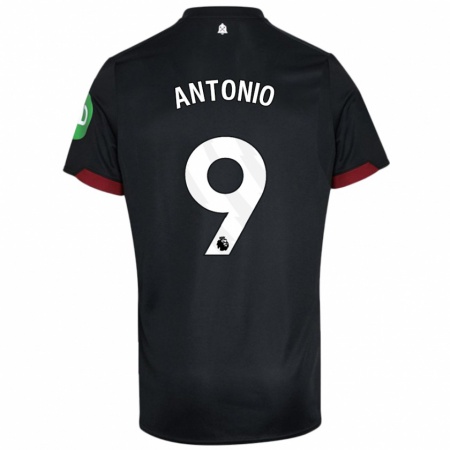 Kandiny Kinder Michail Antonio #9 Schwarz Weiß Auswärtstrikot Trikot 2024/25 T-Shirt