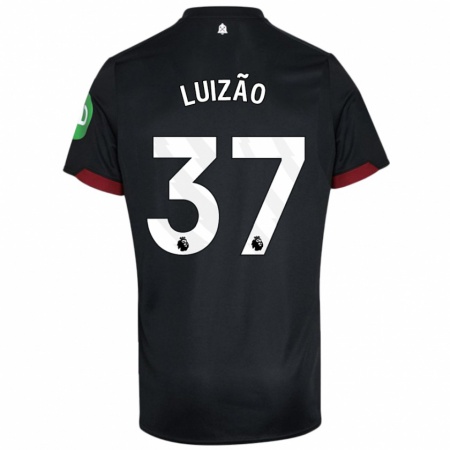 Kandiny Kinder Luizão #37 Schwarz Weiß Auswärtstrikot Trikot 2024/25 T-Shirt