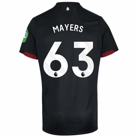 Kandiny Kinder Ezra Mayers #63 Schwarz Weiß Auswärtstrikot Trikot 2024/25 T-Shirt