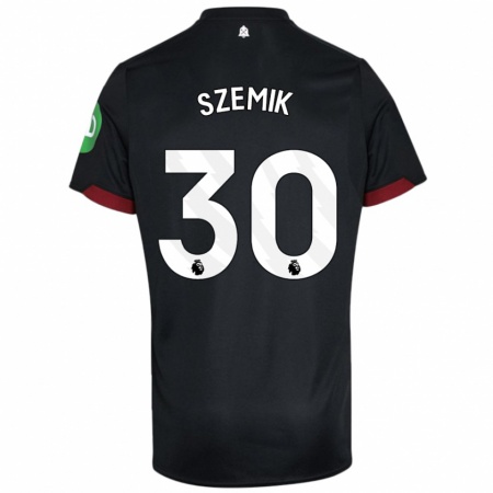 Kandiny Kinder Kinga Szemik #30 Schwarz Weiß Auswärtstrikot Trikot 2024/25 T-Shirt