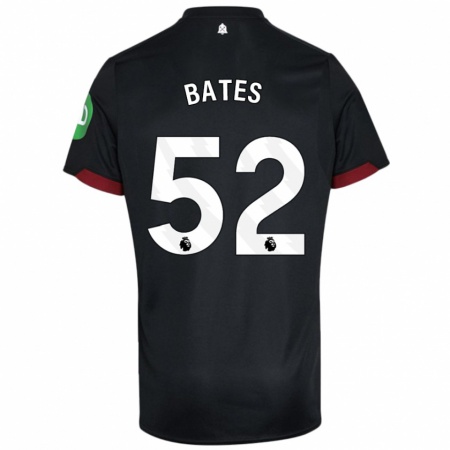 Kandiny Kinder Billy Bates #52 Schwarz Weiß Auswärtstrikot Trikot 2024/25 T-Shirt