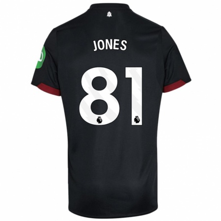 Kandiny Kinder Liam Jones #81 Schwarz Weiß Auswärtstrikot Trikot 2024/25 T-Shirt