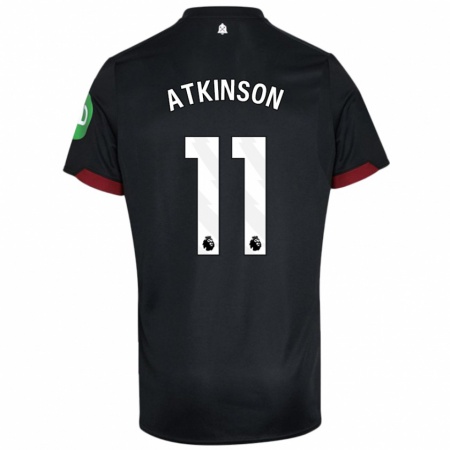 Kandiny Kinder Izzy Atkinson #11 Schwarz Weiß Auswärtstrikot Trikot 2024/25 T-Shirt