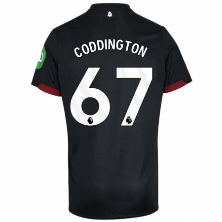 Kandiny Kinder Remy Coddington #67 Schwarz Weiß Auswärtstrikot Trikot 2024/25 T-Shirt