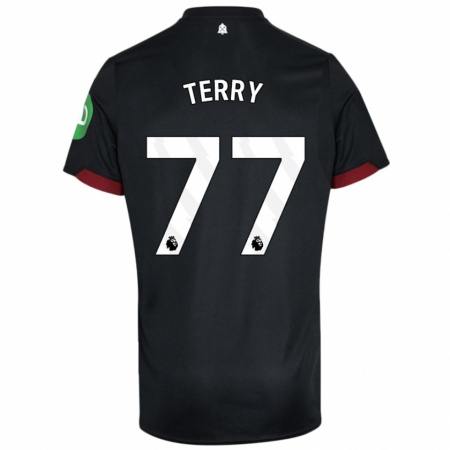 Kandiny Kinder Mason Terry #77 Schwarz Weiß Auswärtstrikot Trikot 2024/25 T-Shirt