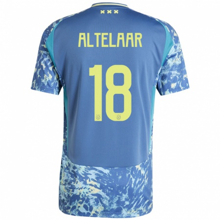 Kandiny Kinder Jamie Altelaar #18 Grau Blau Gelb Auswärtstrikot Trikot 2024/25 T-Shirt