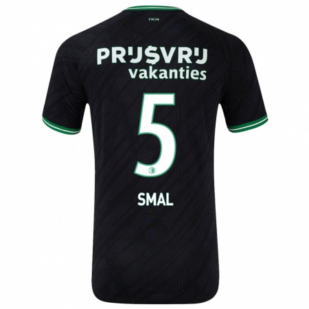 Kandiny Kinder Gijs Smal #5 Schwarz Grün Auswärtstrikot Trikot 2024/25 T-Shirt