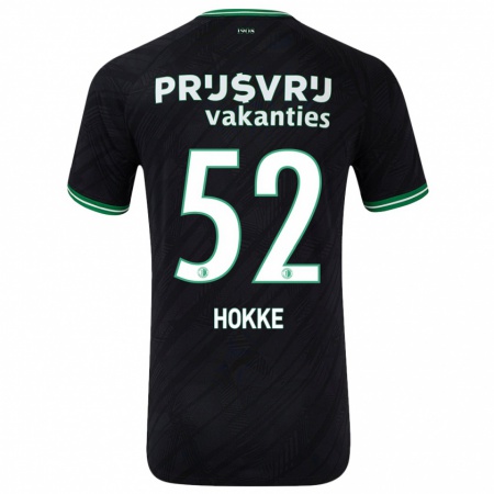 Kandiny Kinder Milan Hokke #52 Schwarz Grün Auswärtstrikot Trikot 2024/25 T-Shirt