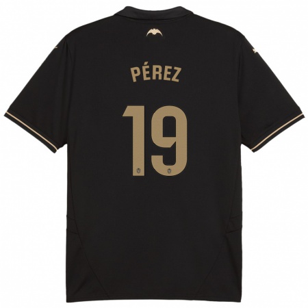 Kandiny Kinder Joselu Pérez #19 Schwarz Auswärtstrikot Trikot 2024/25 T-Shirt